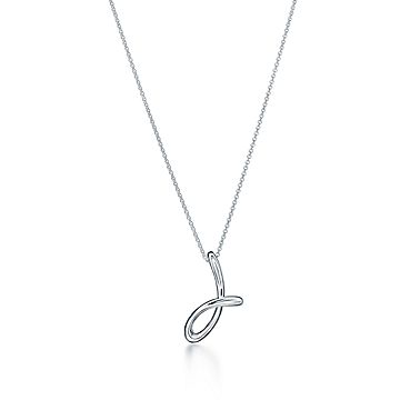 tiffany and co j initial necklace