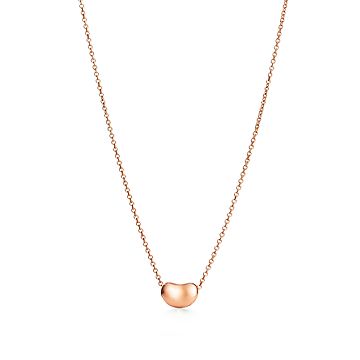 bean necklace tiffany rose gold