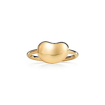 【Tiffany & Co】Elsa Peretti Bean デザインリング ミニ Elsa Peretti® Bean® design Ring in Yellow Gold, 12 mm