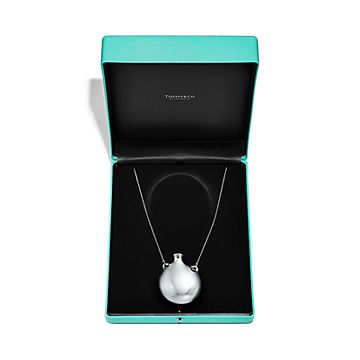 Elsa Peretti® Bottle open bottle pendant in sterling silver, large