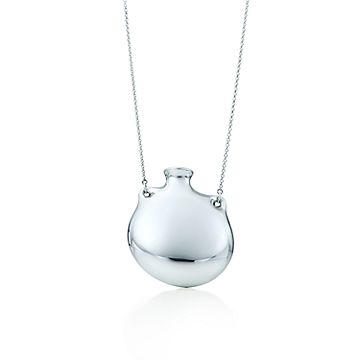 Elsa Peretti Bottle Open Bottle Pendant in Sterling Silver, Large
