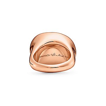 [Tiffany] Elsa Peretti ロッククリスタル カボションリング Elsa Peretti®:Cabochon Ring in Yellow Gold with Rock Crystal