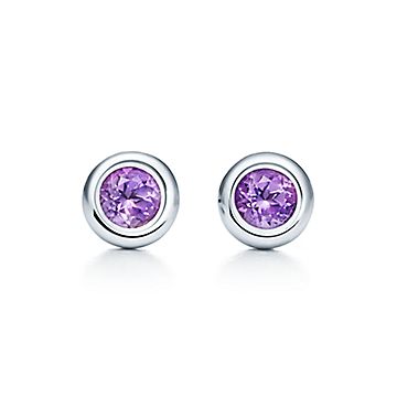 Purple and hot sale silver earrings