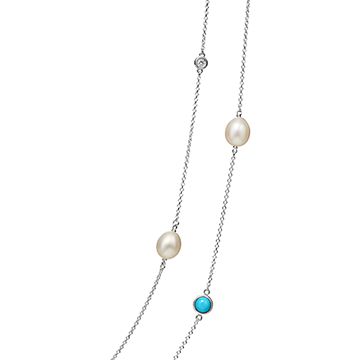 Elsa Peretti® Color by the Yard sprinkle necklace in silver with 