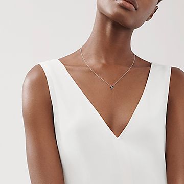 Tiffany & Co. 18k Yellow Gold Diamond Etoile Cross Pendant Necklace (S –  LuxeDH