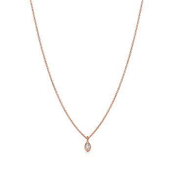 Tiffany & Co Elsa Peretti Diamonds by the Yard Pear Necklace .56 carat VVS1