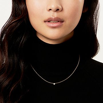 Elsa Peretti Diamonds By The Yard Single Diamond Pendant In Yellow Gold Co - Elsa Peretti Diamonds By The Yard Single Diamond Pendant In Yellow