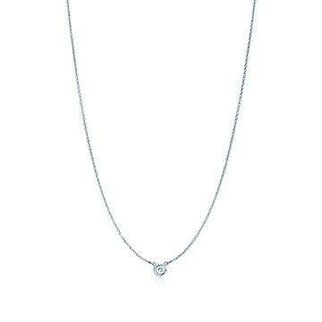 tiffany silver diamond necklace
