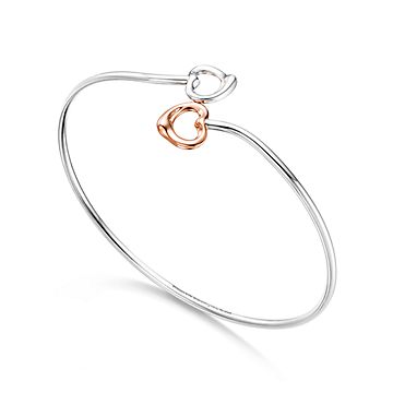 Tiffany open hot sale heart bangle