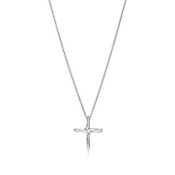 Tiffany and Co Silver Large Infinity Cross Necklace Pendant Charm Chain  Gift Love Crucifix - Etsy