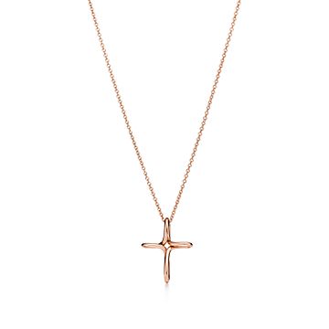 Tiffany & Co Sterling Silver Elsa Peretti Cross Pendant Necklace 20