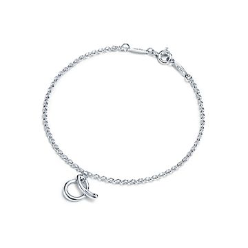 THENAME letter S crystal bracelet in silver