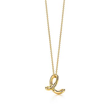 Love Letters Necklace Pendant E, gold