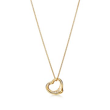 Tiffany open hot sale heart gold