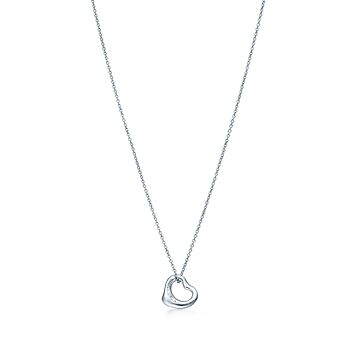Elsa Peretti® Open Heart 鉑金鑲鑽鏈墜 