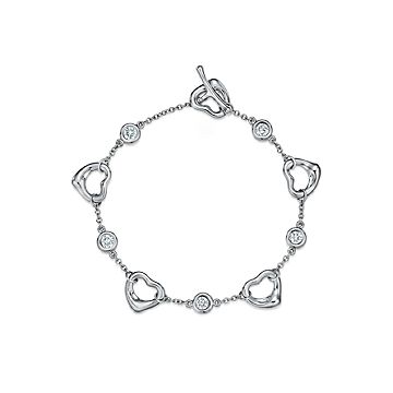 Elsa Peretti® Open Heart hoop earrings in sterling silver