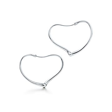 Elsa Peretti® Large Open Heart Earrings | Tiffany & Co. US