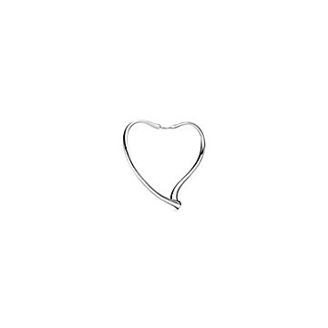 Elsa Peretti® Open Heart hoop earrings in sterling silver. More