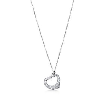 Elsa Peretti® Open Heart pendant in platinum. More sizes available