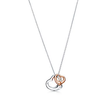 Elsa Peretti™ Open Heart pendant in sterling silver and 18k rose