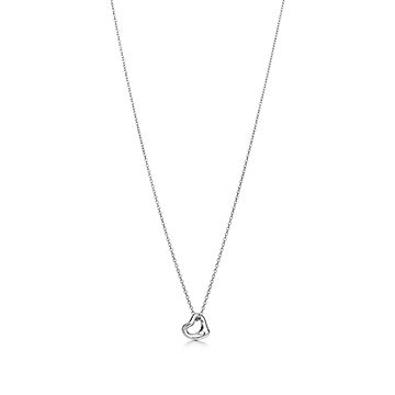 Elsa Peretti™ Open Heart pendant in sterling silver with diamonds. | Tiffany  & Co.
