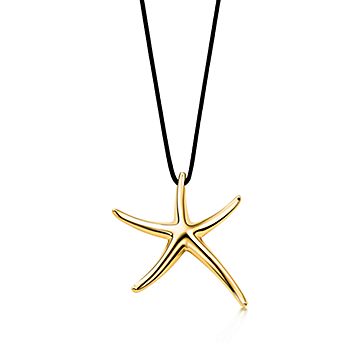 Nautical Jewelry Gold Diamond Starfish Pendant Necklace PESL96.YG -  Churchwell's Jewelers
