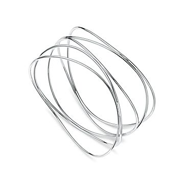 【CTHY】WAVE BANGLE Silver950 Elsa Peretti® Wave five-row bangle in sterling silver, medium