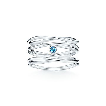 Wave three row ring tiffany clearance