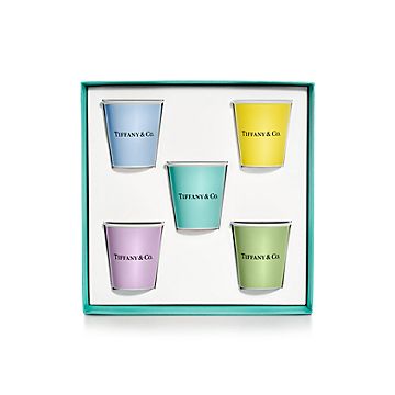 Everyday Objects Tiffany Coffee Cups in Bone China, Set of Five