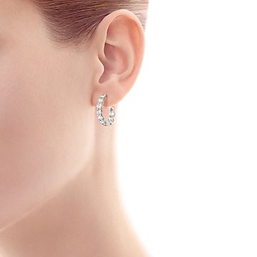 tiffany hoop earrings diamond