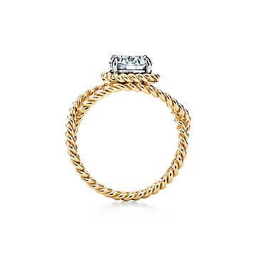 Rope Engagement Ring in 18k Gold