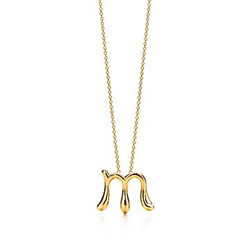 エルサ ペレッティ レター M ペンダント 18kゴールド Tiffany Co