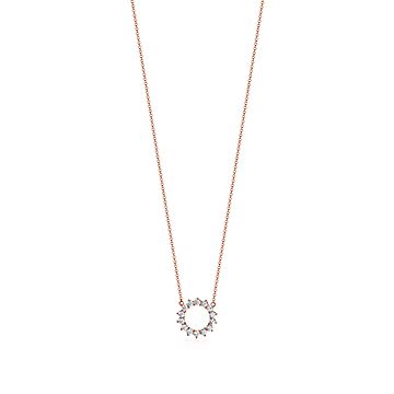 Open circle pendant in 18k rose gold 