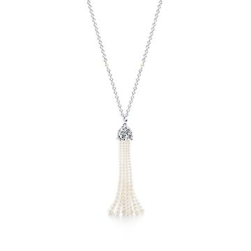 tiffany pearl tassel necklace