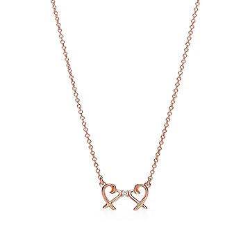 guess double heart necklace