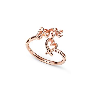 Paloma Picasso® Loving Heart ring in 18k rose gold. | Tiffany & Co.