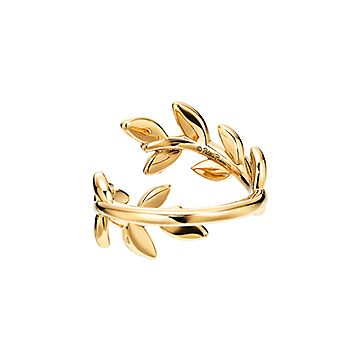 Paloma Picasso® Olive Leaf Bypass Ring in Yellow Gold | Tiffany