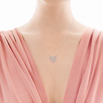 tiffany olive heart necklace