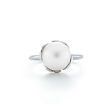 Pearl Stainless Steel Gold Fashion Rings for sale