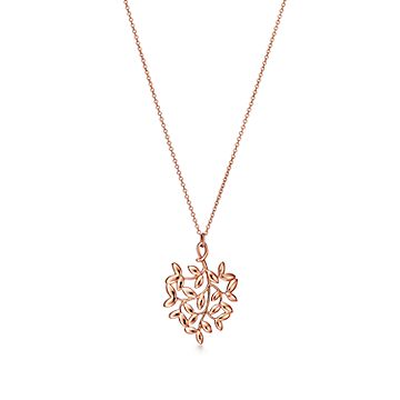 Paloma Picasso® Olive Leaf pendant in 18k rose gold, small