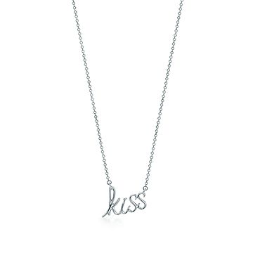 Tiffany & Co. | Jewelry | 8k Gold 95 Platinum Tiffany Co Paloma Picasso  Diamond Kiss Necklace | Poshmark