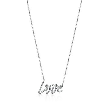 tiffany love diamond necklace