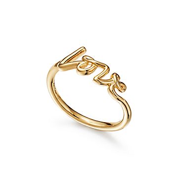 Tiffany and co love 2024 ring gold