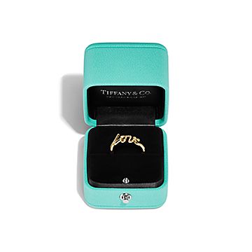 Paloma's Graffiti Love Ring in Yellow Gold, Mini | Tiffany