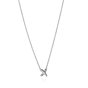 Tiffany & Co Silver Picasso X Kiss Necklace Pendant Chain Gift Love