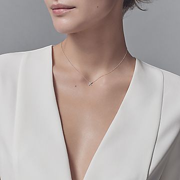 Tiffany & Co. Atlas X Closed Interlocking Necklace Rose Gold K18 | eBay