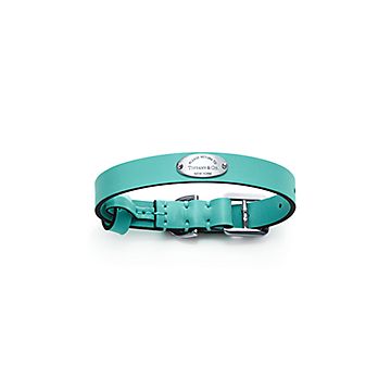 Pet collar in Tiffany Blue® leather, small. | Tiffany & Co.