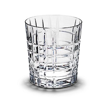 Plaid Double Old Fashioned Glass In Hand Cut Crystal Tiffany Co