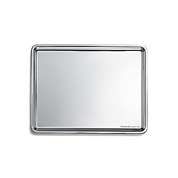 12 Inch Square Textured Silver Metal Decorative Tray, Large Centerpiec –  MyGift