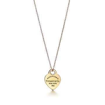 tiffany and co gold heart pendant